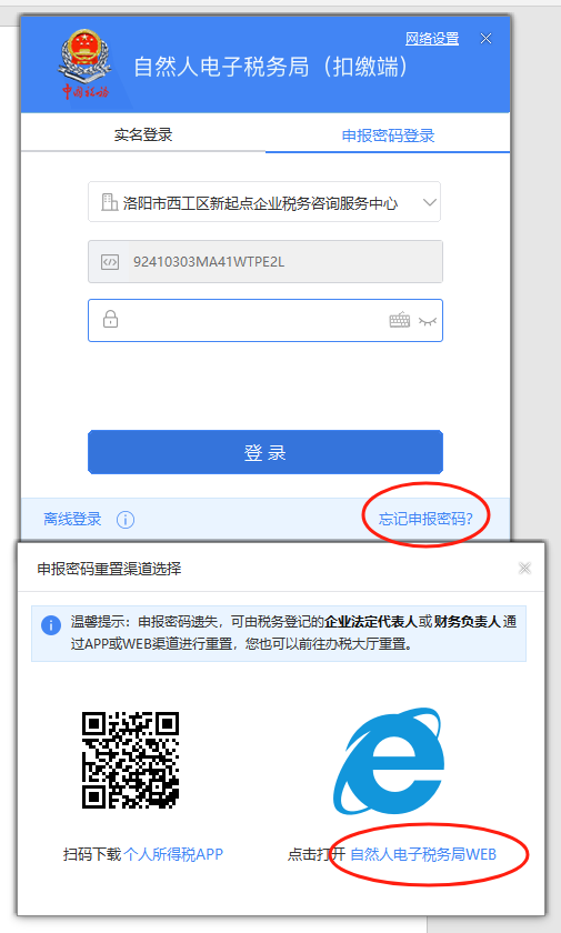 自然人电子税务局企业申报密码重置方法插图